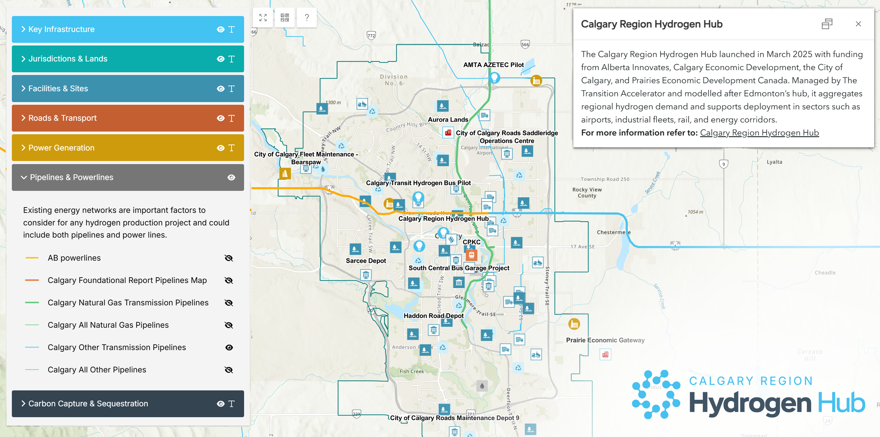 The Calgary Region Hydrogen Opportunities Map - Calgary Region Hydrogen Hub
